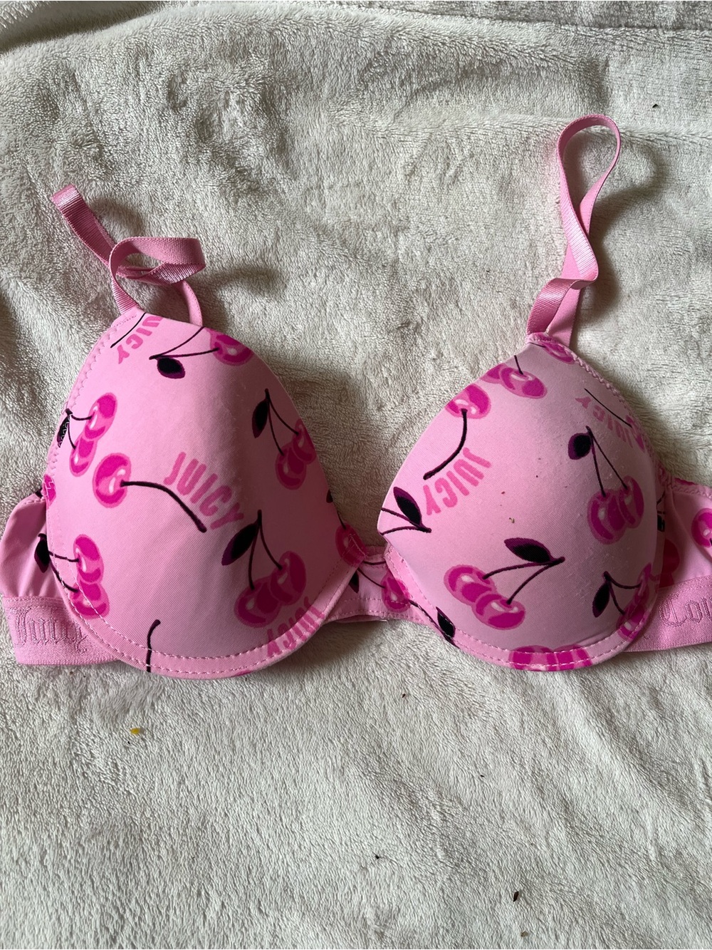 Juicy Couture Pink Cherry-Accent Push-Up Bra